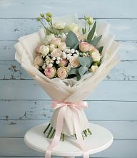 Букет цветов из:  Розы и Лизиантусы в Будогощь