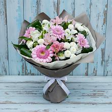 Букет цветов из:  Герберы, Альстромерии и Хризантемы #REPLACE_PRED# Будогощь