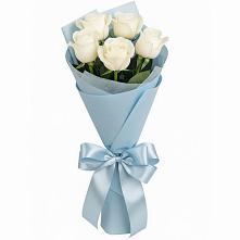 Букет 5 Белых роз Проуд в Будогощь
