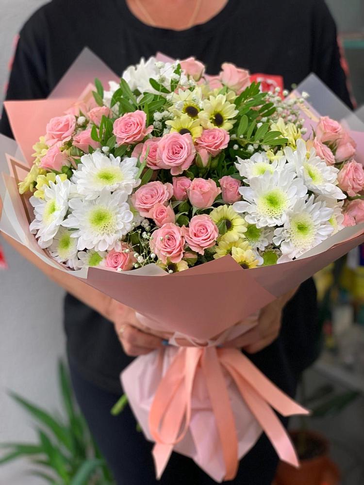 Букет цветов из: Розы и Хризантемы в Будогощь