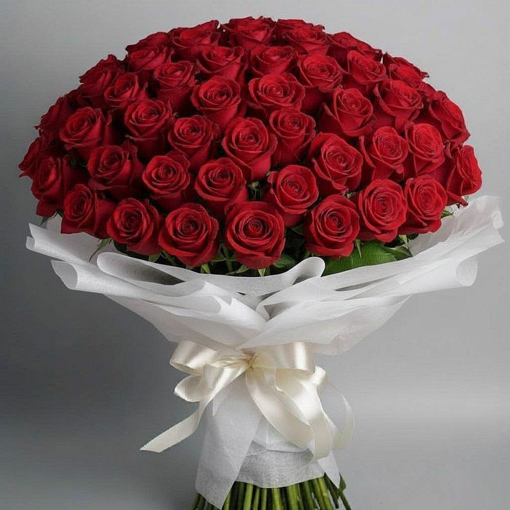 Букет 101 Красная роза Блэк Мэджик в Будогощь