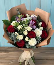 Букет цветов из:  Розы и Альстромерии в Будогощь