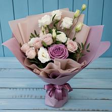 Букет цветов из:  Розы и Лизиантусы #REPLACE_PRED# Будогощь
