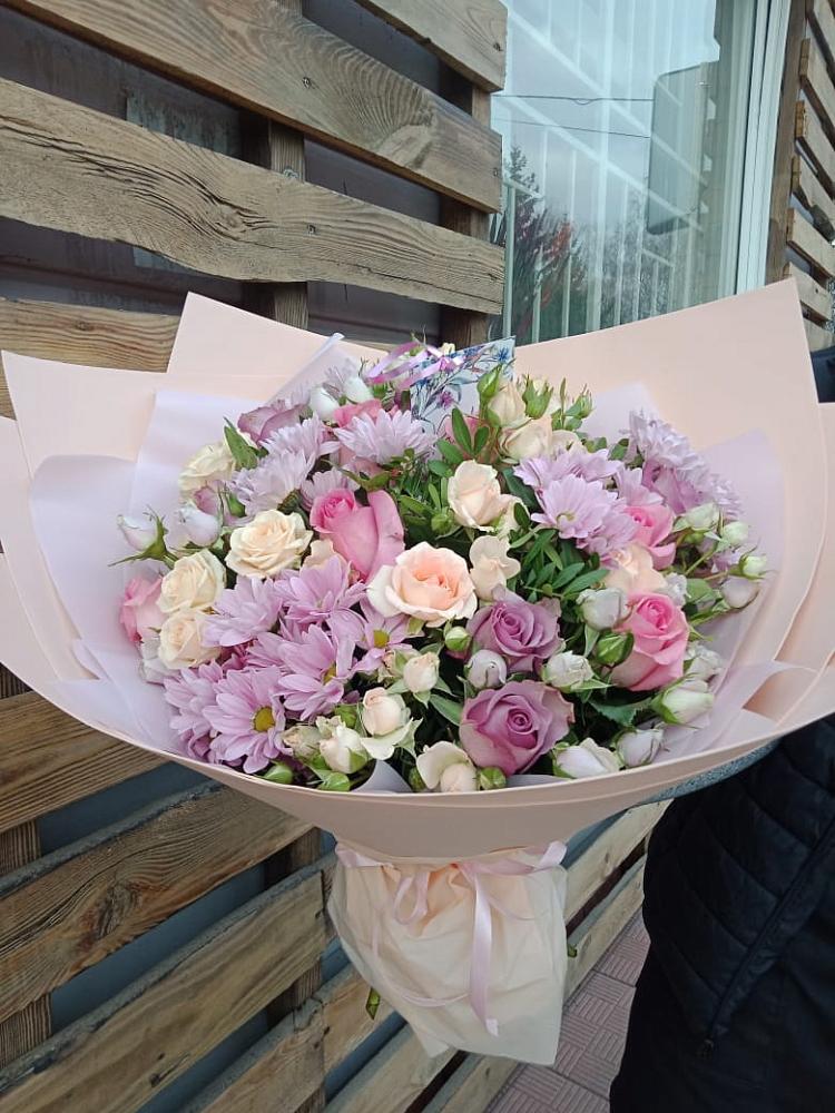 Букет цветов из: Розы и Хризантемы в Будогощь