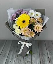 Букет цветов из:  Розы, Герберы и Хризантемы в Будогощь
