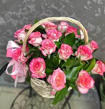 Цветочная композиция из Розы в корзине #REPLACE_PRED# Будогощь