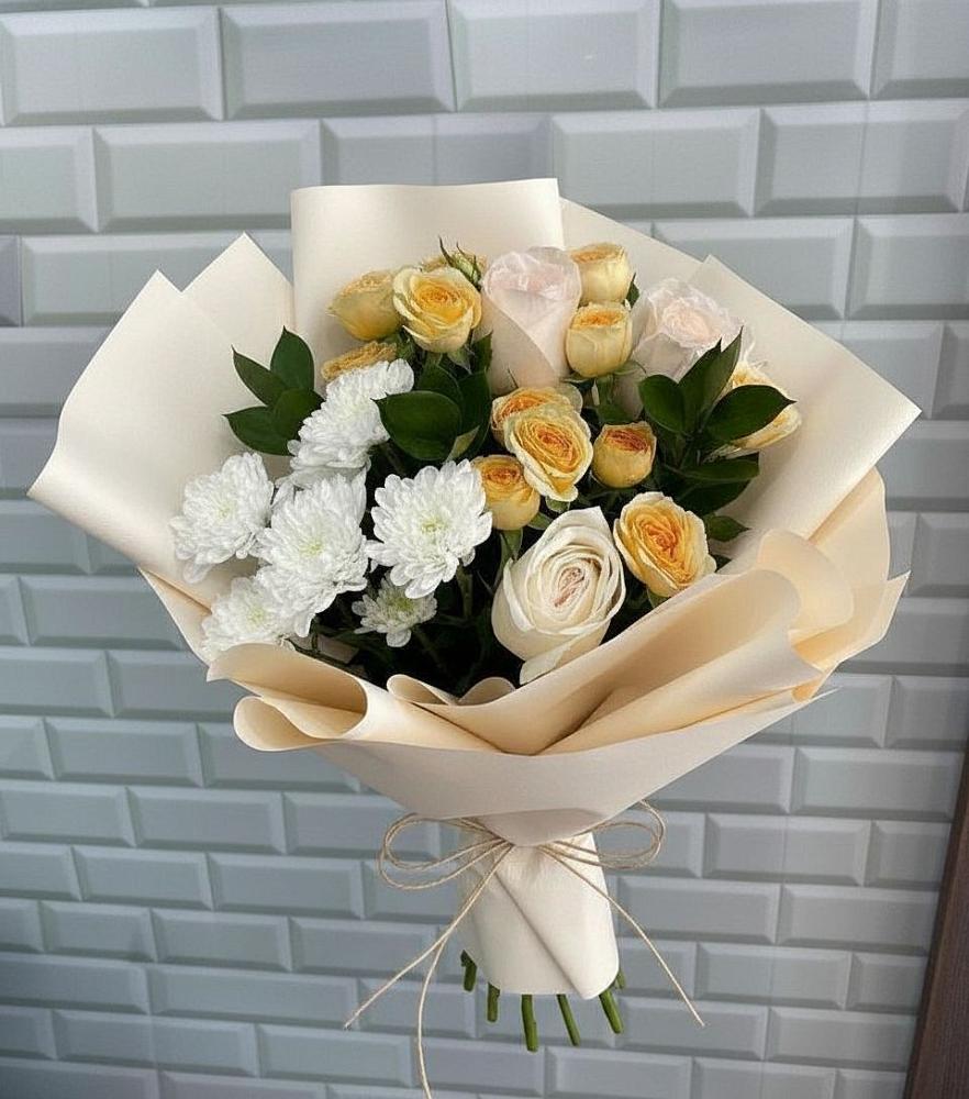 Букет цветов из: Розы и Хризантемы в Будогощь