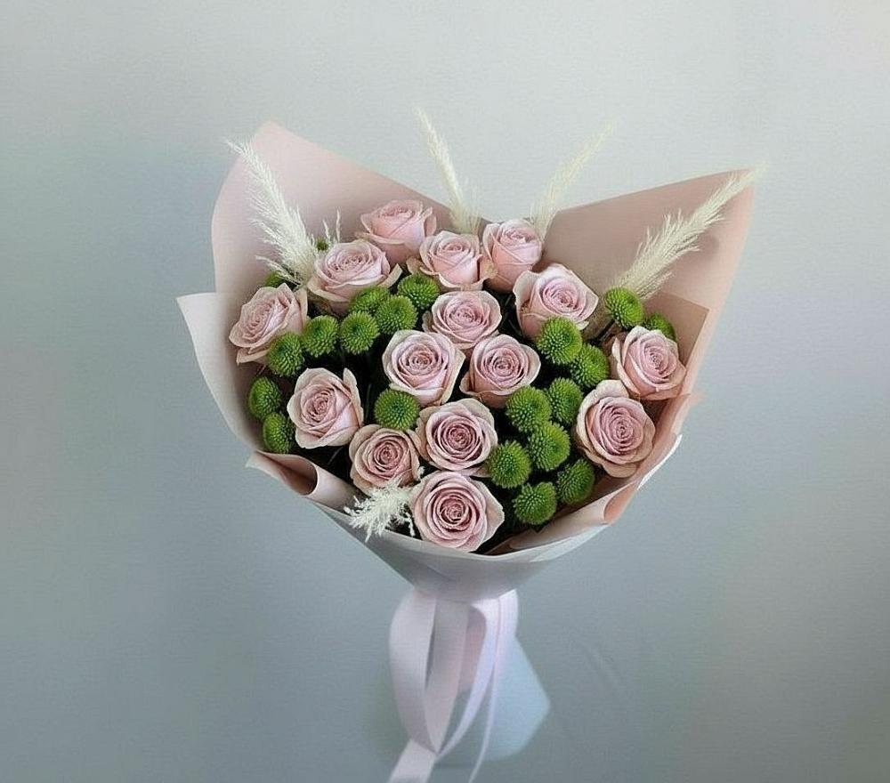 Букет цветов из: Розы и Хризантемы в Будогощь