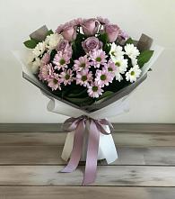 Букет цветов из:  Хризантемы и Розы #REPLACE_PRED# Будогощь