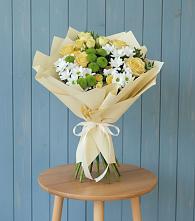 Букет цветов из:  Хризантемы и Розы в Будогощь