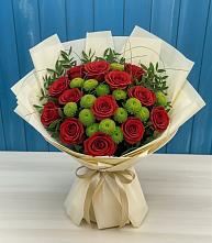 Букет цветов из:  Розы и Хризантемы в Будогощь