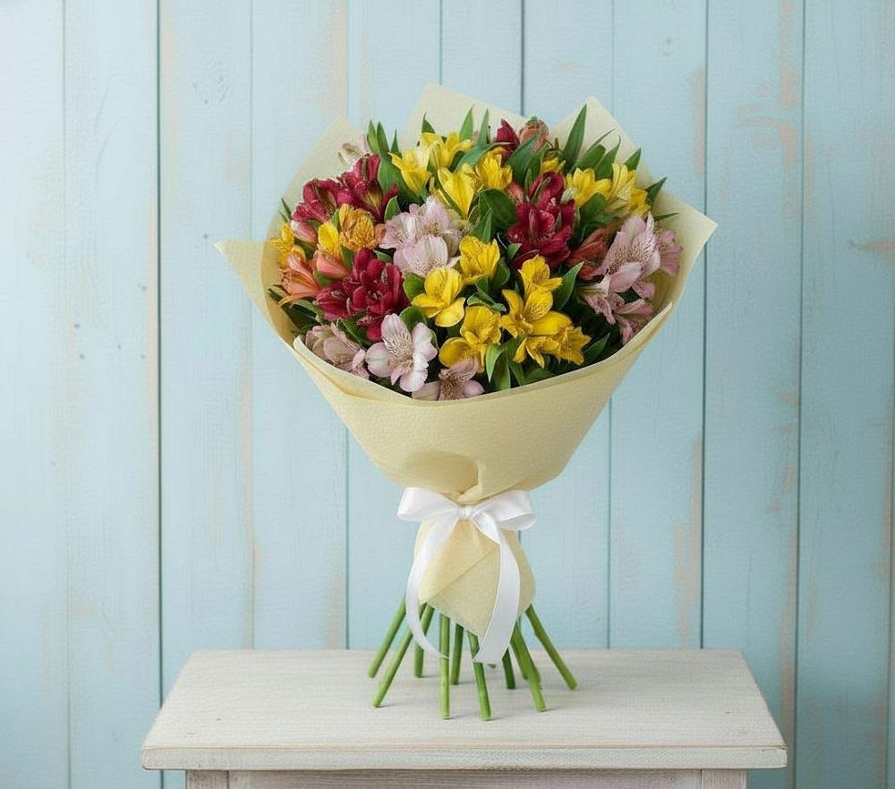 Букет цветов из: Альстромерии в Будогощь