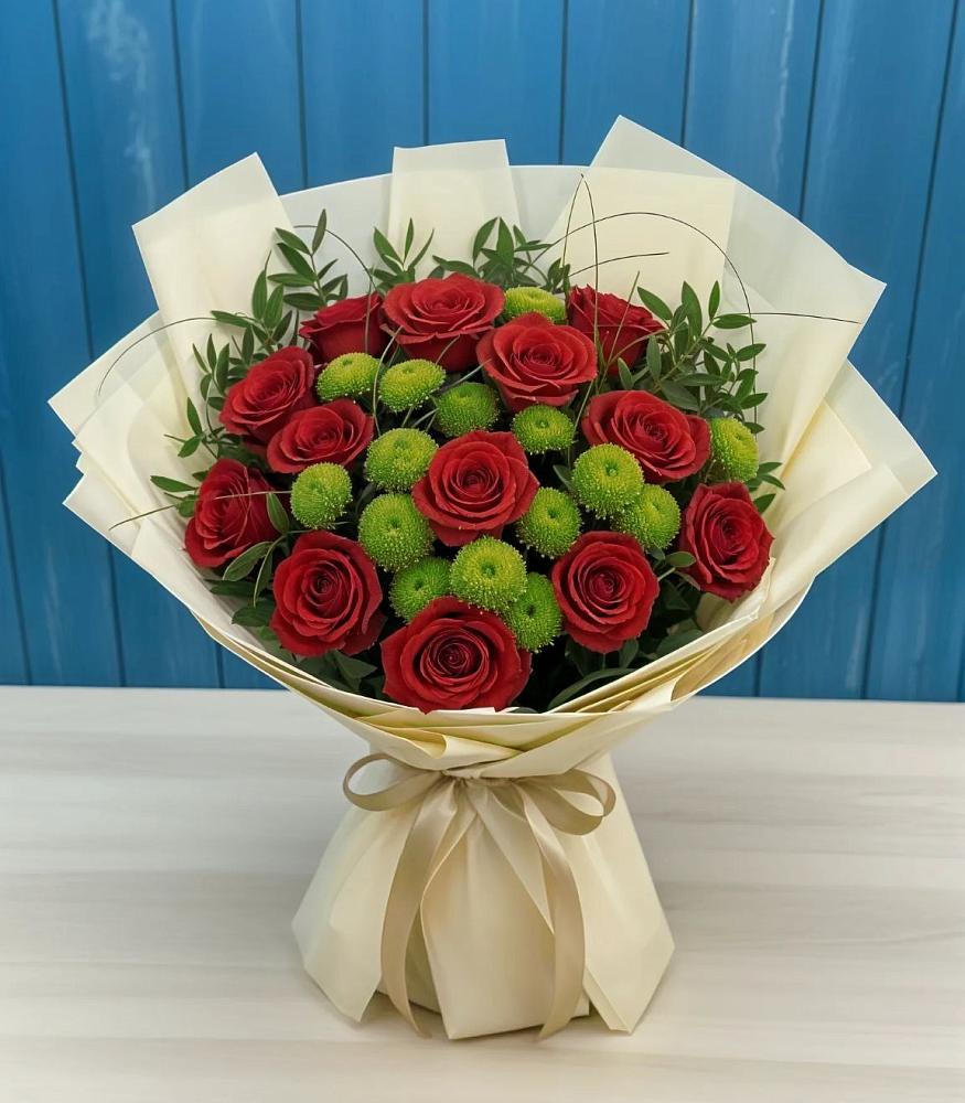 Букет цветов из: Розы и Хризантемы в Будогощь