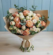 Букет цветов из:  Альстромерии и Розы в Будогощь