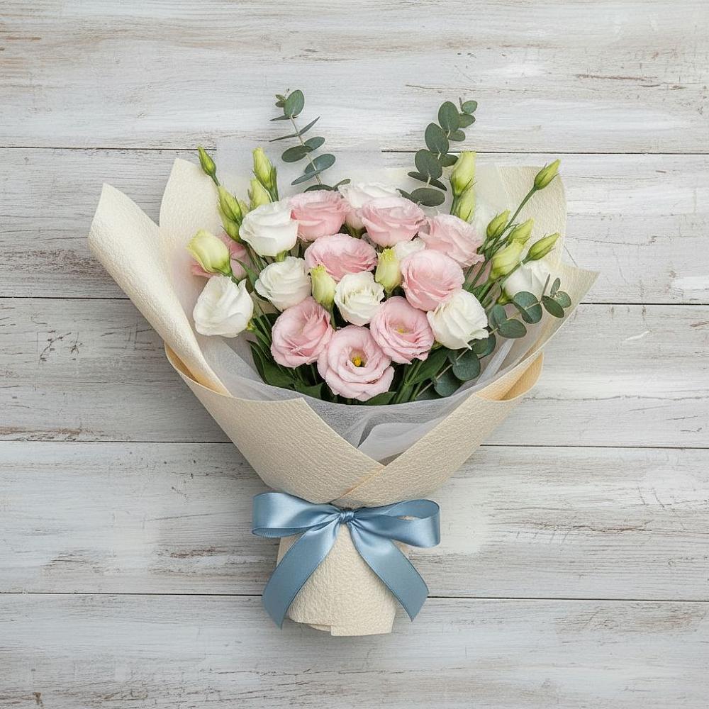 Букет цветов из: Лизиантусы в Будогощь